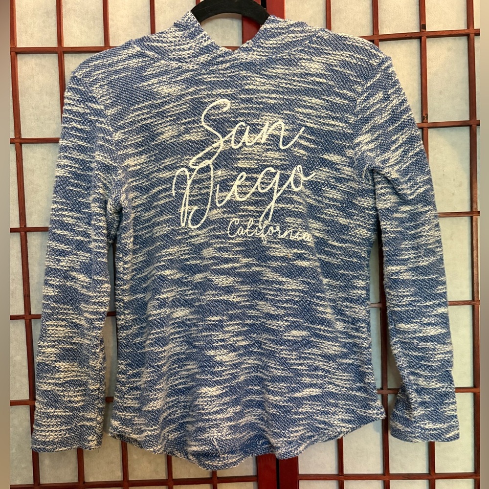 Artisan Blue and White Kids Hoodie